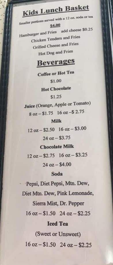Triple D Diner - Crossville, TN menu_pic