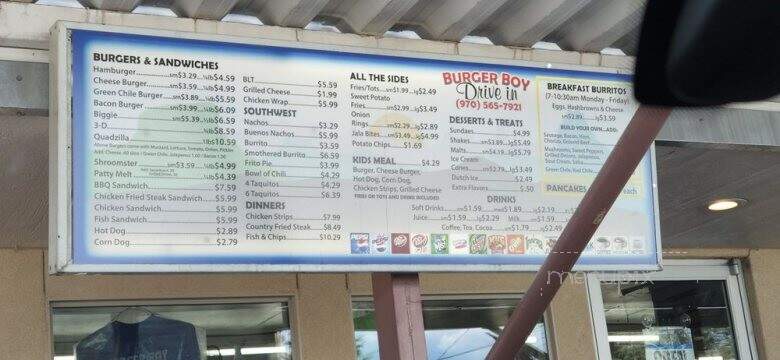 Bob's Drive In - Cortez, CO menu_pic