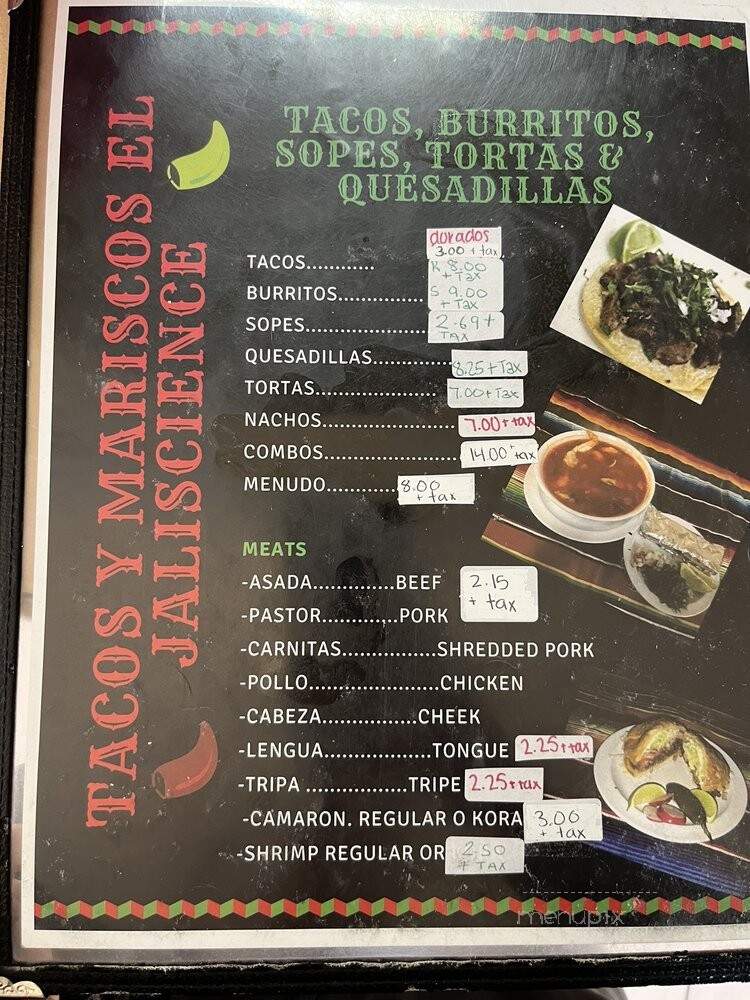 Tacos El Jaliciense - Yuba City, CA menu_pic