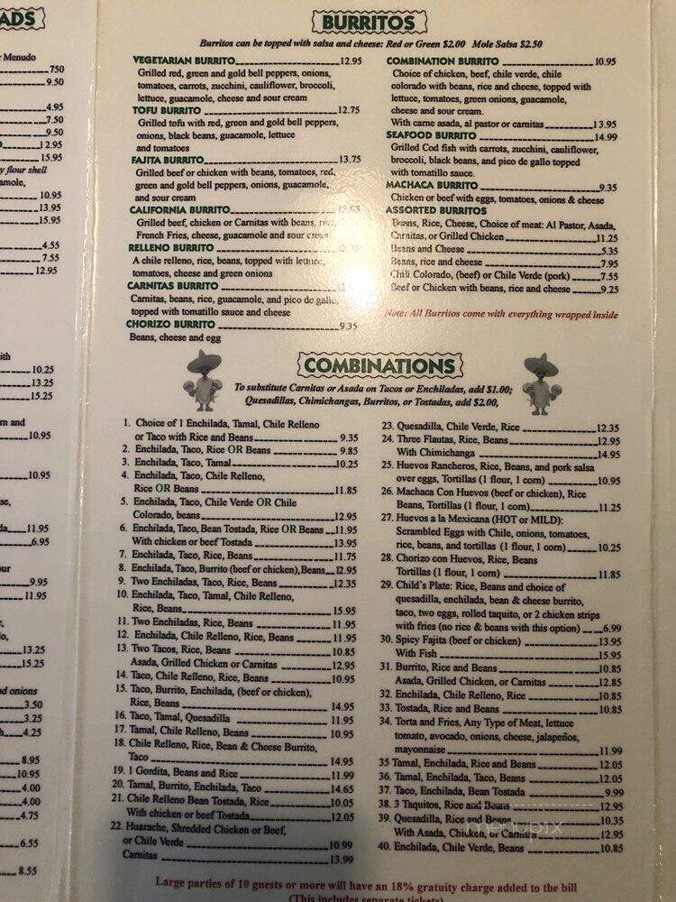 Luzmila's Mexican Restaurant - Mckinleyville, CA menu_pic