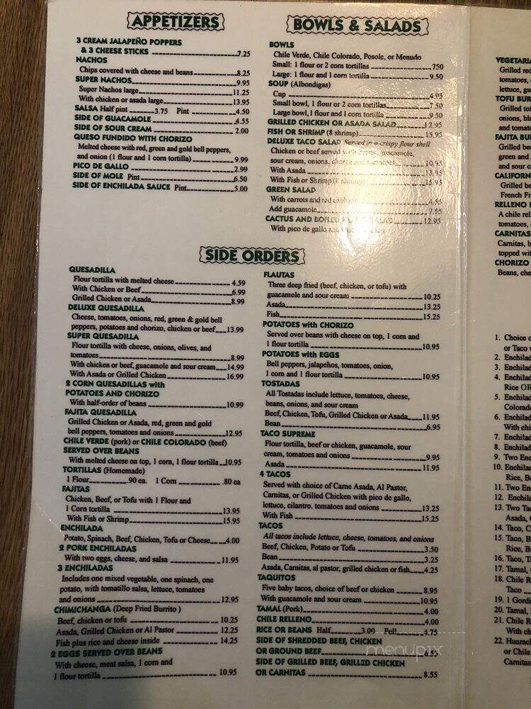 Luzmila's Mexican Restaurant - Mckinleyville, CA menu_pic