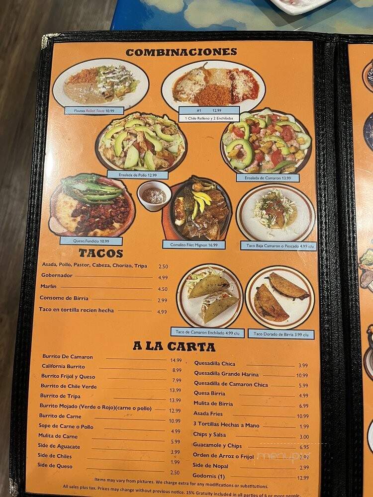 Nayarit Restaurant - Perris, CA menu_pic