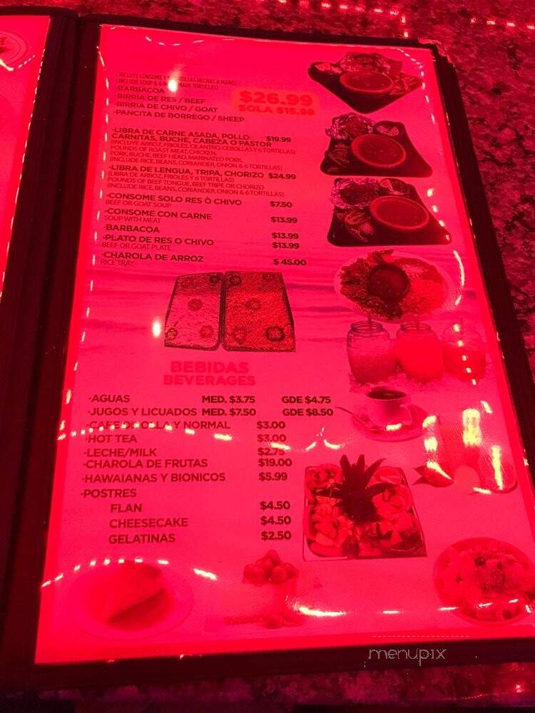 Club Chamizal - Garden Grove, CA menu_pic