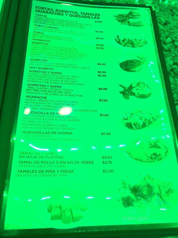 Club Chamizal - Garden Grove, CA menu_pic