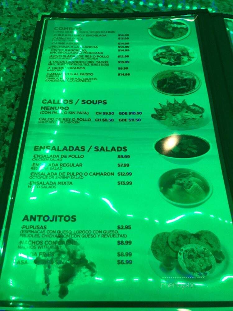 Club Chamizal - Garden Grove, CA menu_pic
