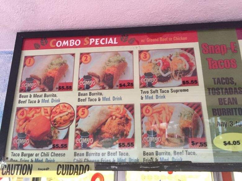 Snap-E-Taco - Covina, CA menu_pic