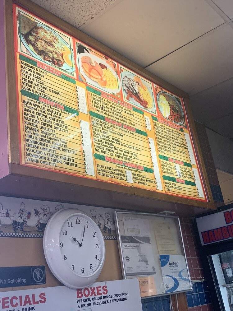 Boy's Hamburgers - Anaheim, CA menu_pic