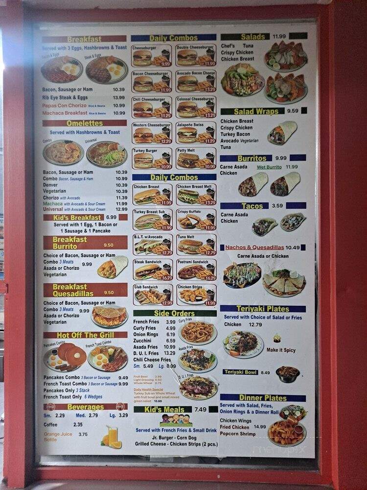 Spiro's Burgers - San Pedro, CA menu_pic
