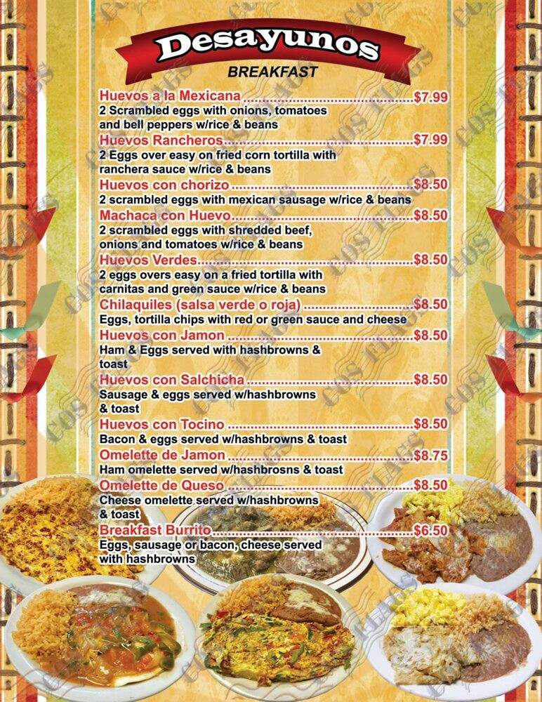 La Perla Tapatia - Delano, CA menu_pic