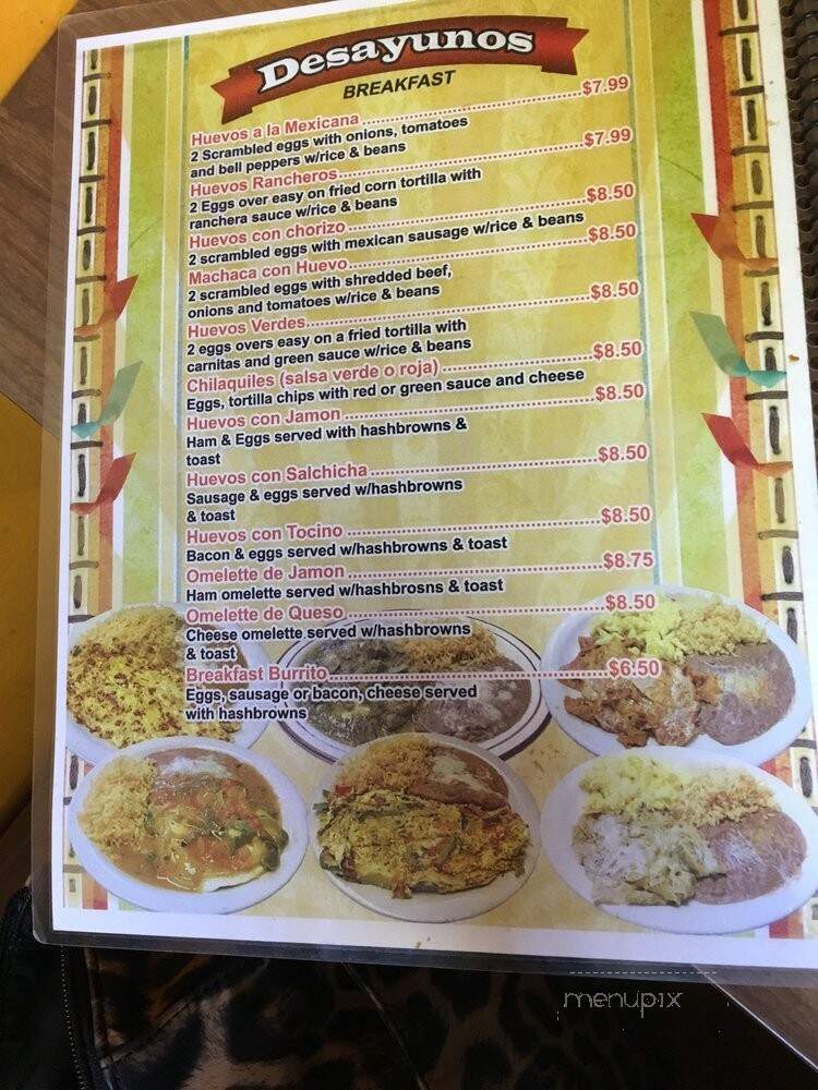 La Perla Tapatia - Delano, CA menu_pic
