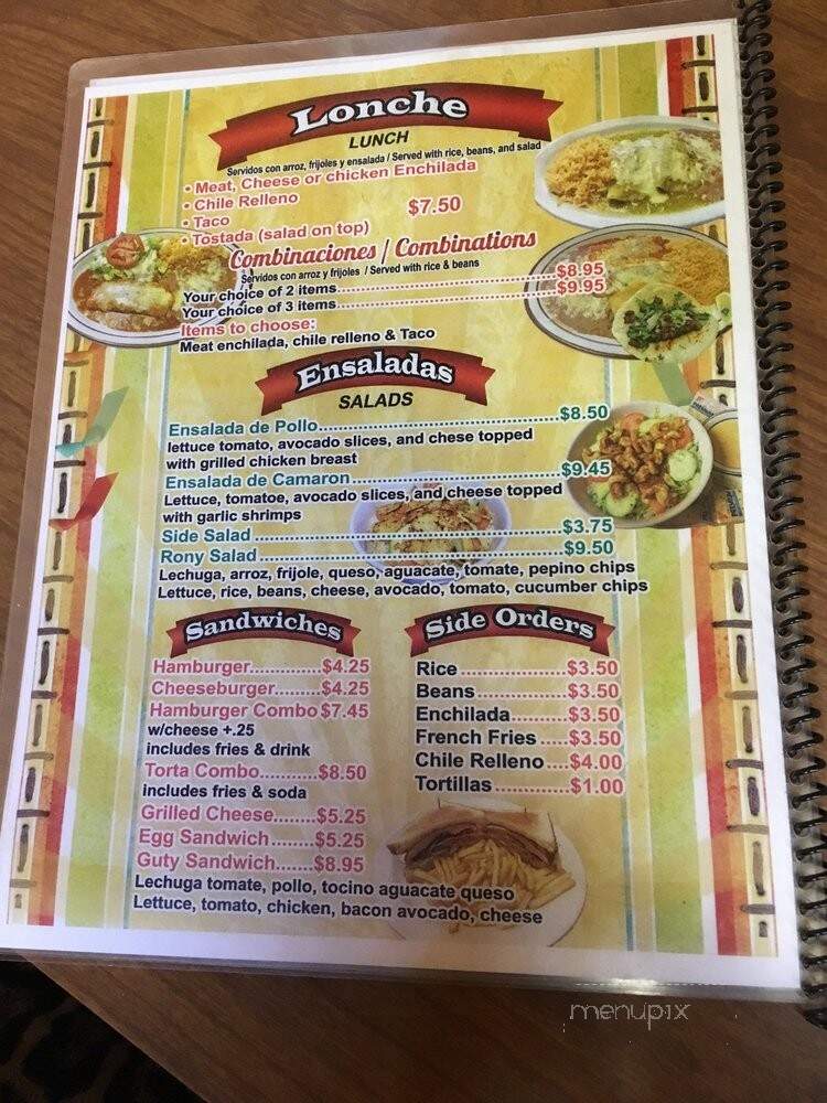 La Perla Tapatia - Delano, CA menu_pic
