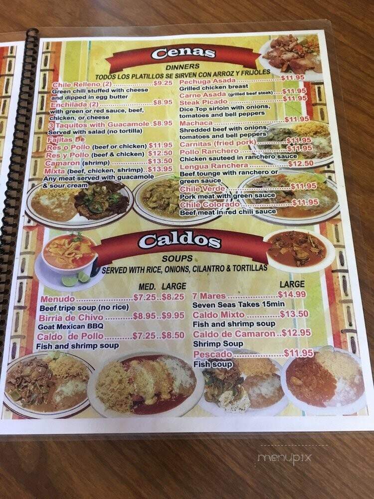 La Perla Tapatia - Delano, CA menu_pic
