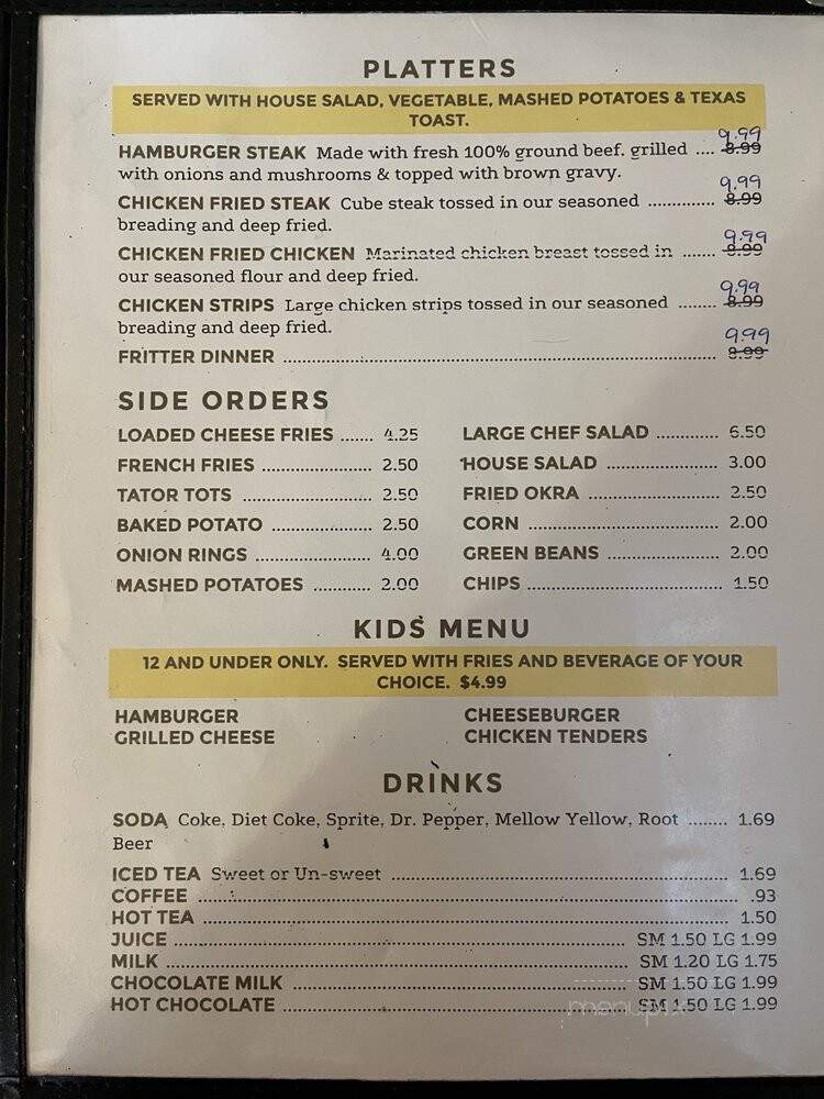 Brenda's Restaurant - Mountain Home, AR menu_pic