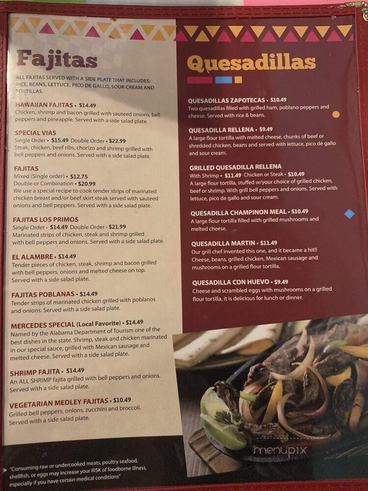 Las Vias - Hartselle, AL menu_pic