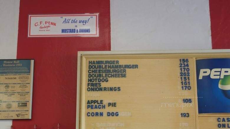 C F Penn Hamburgers - Decatur, AL menu_pic