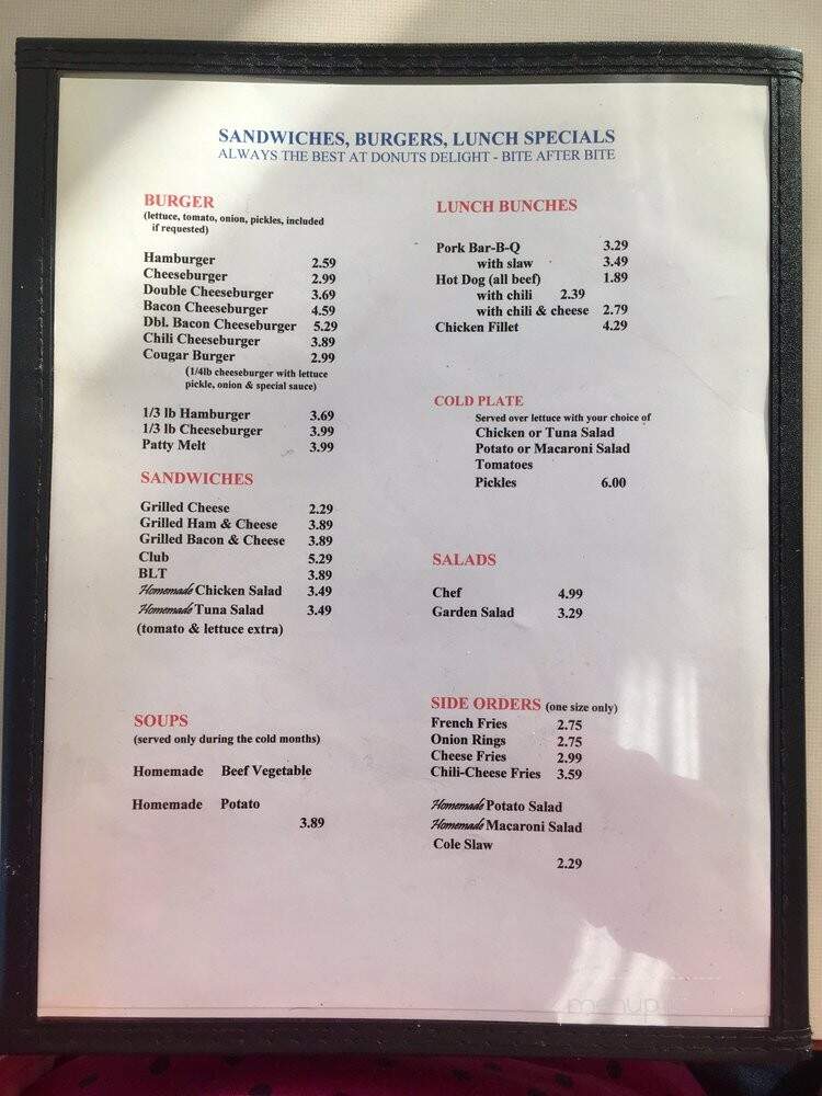 Donut Delight - Stuarts Draft, VA menu_pic