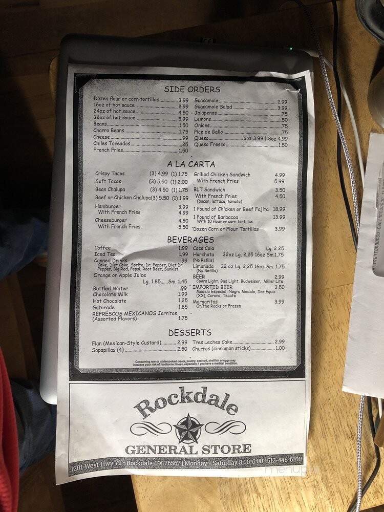 Taqueria Banda's - Rockdale, TX menu_pic