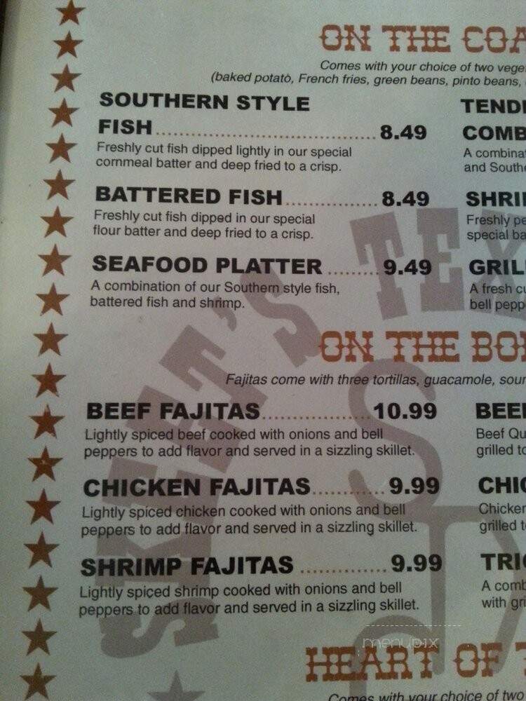 Skeet Texas Grill - Merkel, TX menu_pic