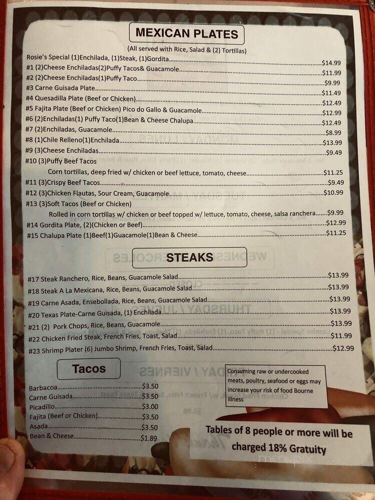 Rosie's Mexican Restaurant - Cuero, TX