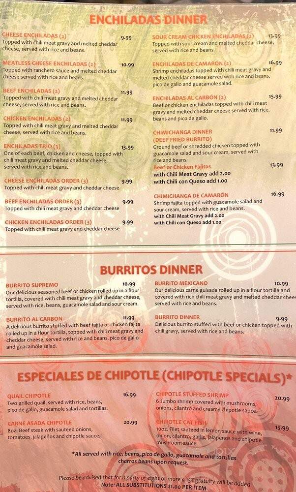 Palacios Mexican Restaurant - Palacios, TX menu_pic