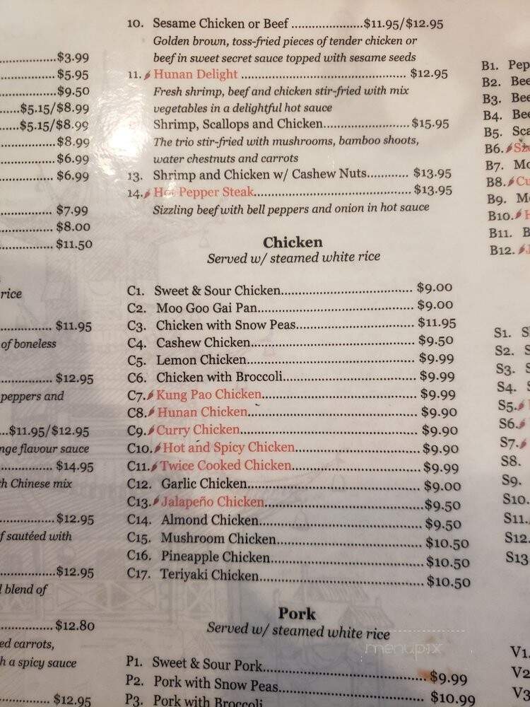 Hong Kong Palace - Beeville, TX menu_pic