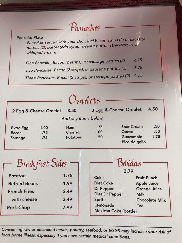 El Cienega Stop N Go - Mineral Wells, TX menu_pic