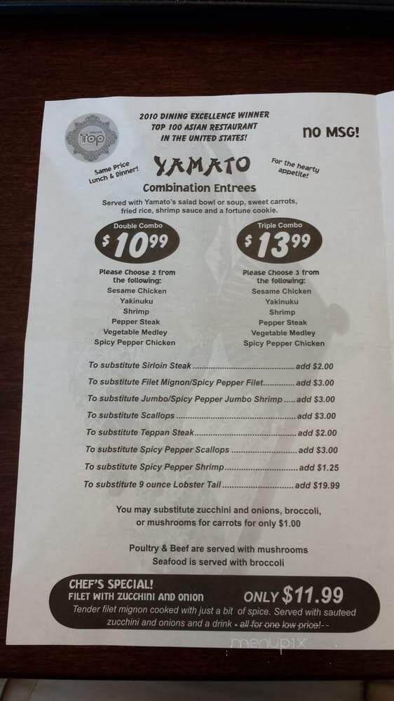 Makato Japanese Restaurant - Johnson City, TN menu_pic