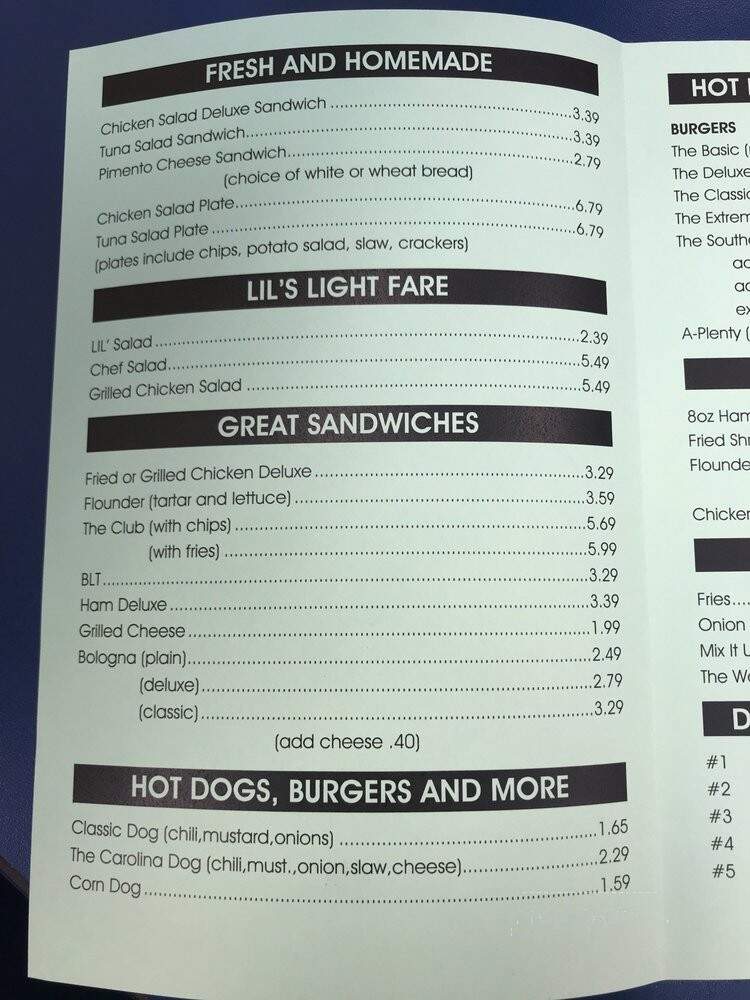 Ricky's Drive In - Spartanburg, SC menu_pic