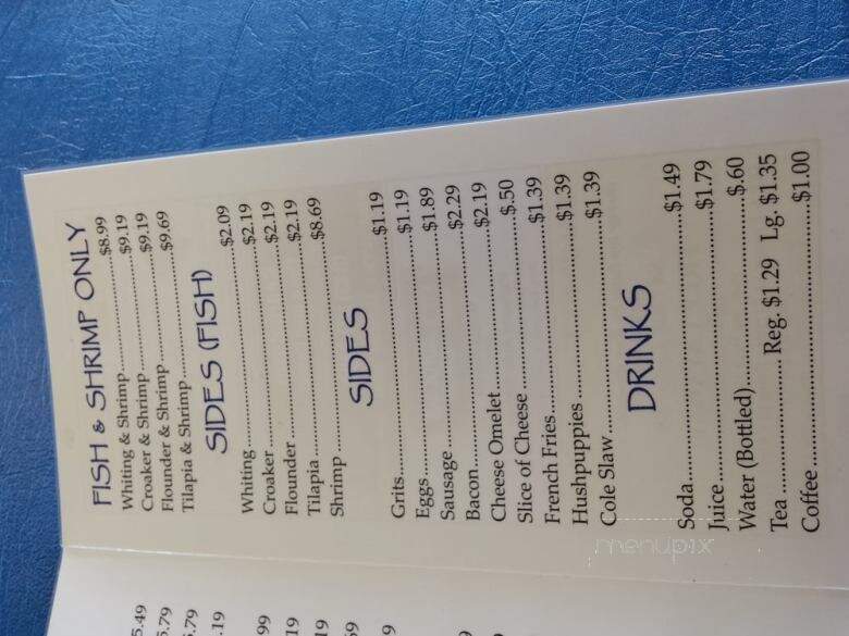 Lamar's Fish & Chips - Georgetown, SC menu_pic