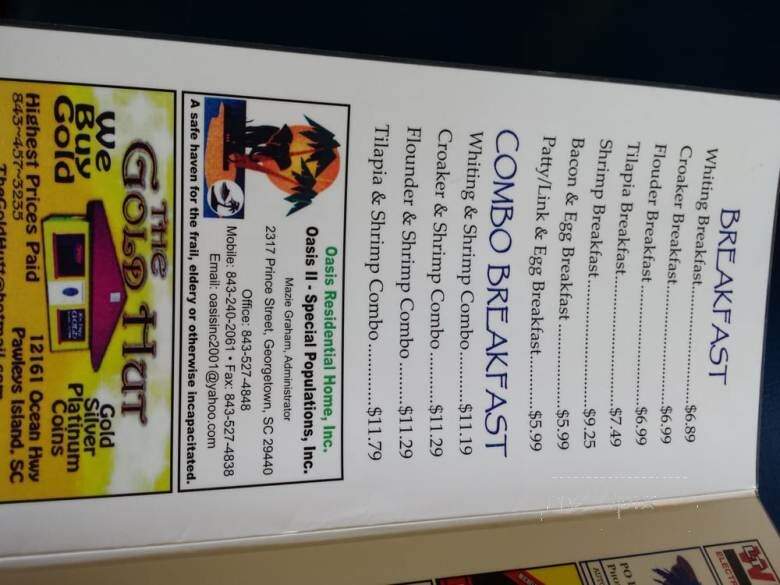 Lamar's Fish & Chips - Georgetown, SC menu_pic