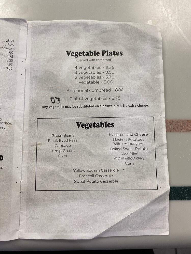 Clock Restaurant-Boiling Spgs - Spartanburg, SC menu_pic