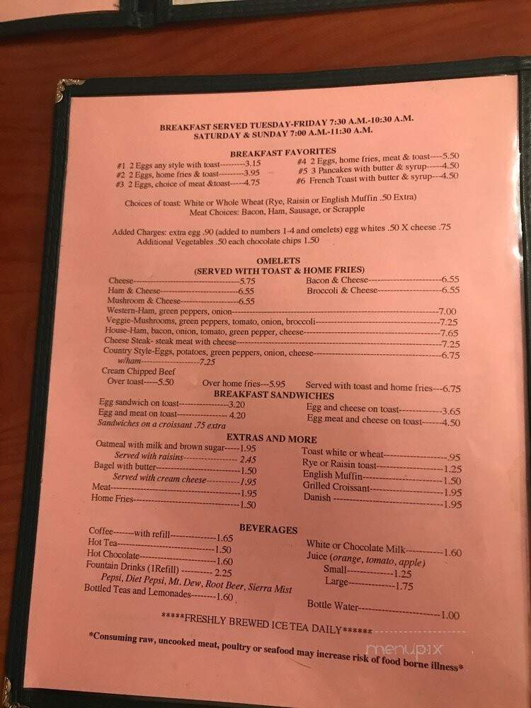 Jefferson Family Restaurant - Bernville, PA menu_pic