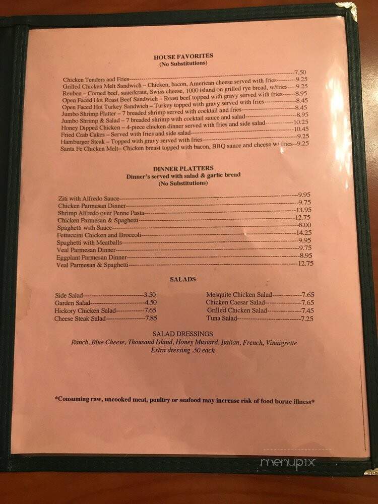 Jefferson Family Restaurant - Bernville, PA menu_pic