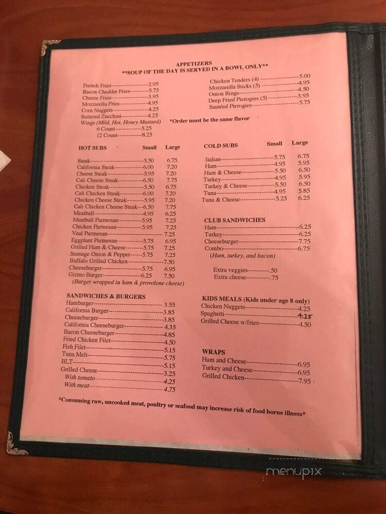 Jefferson Family Restaurant - Bernville, PA menu_pic