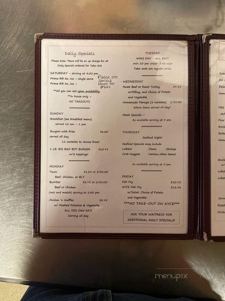 Deer Oak Lounge - Cambra, PA menu_pic