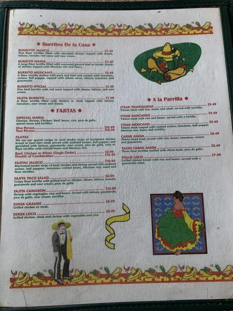 Marias Mexican Restaurante - Sallisaw, OK menu_pic