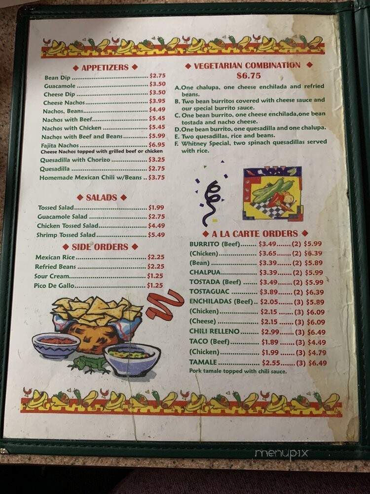 Marias Mexican Restaurante - Sallisaw, OK menu_pic