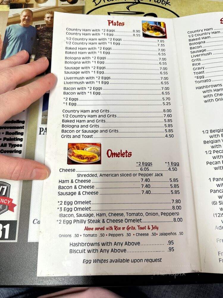 Breakfast Nook - Albemarle, NC menu_pic