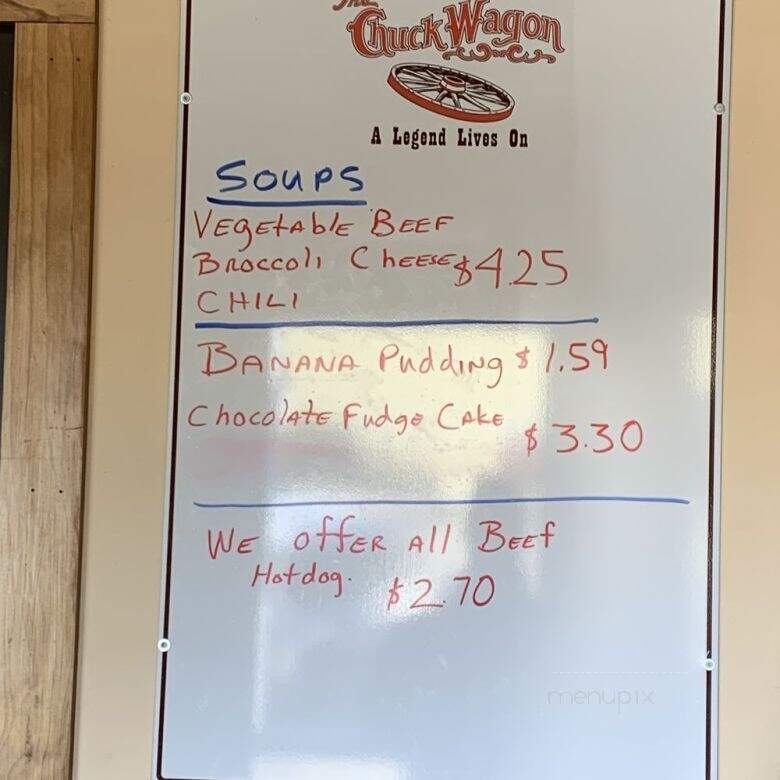 Chuck Wagon Restaurant - Carthage, NC menu_pic