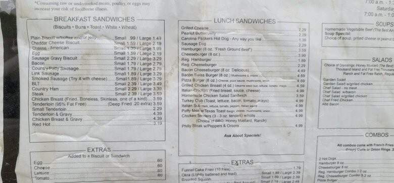 Biscuit Stop - Smithfield, NC menu_pic