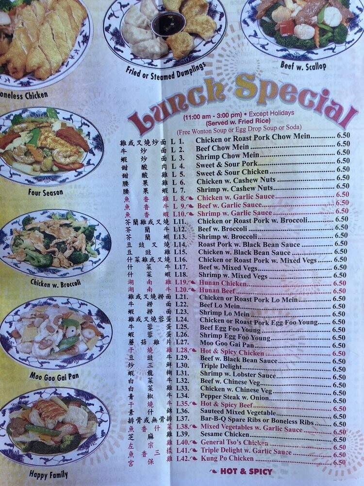 Spring China - Springville, NY menu_pic