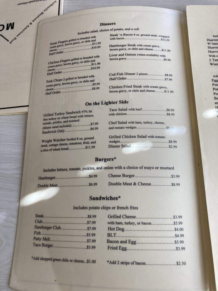 Moongate Cafe - Las Cruces, NM menu_pic