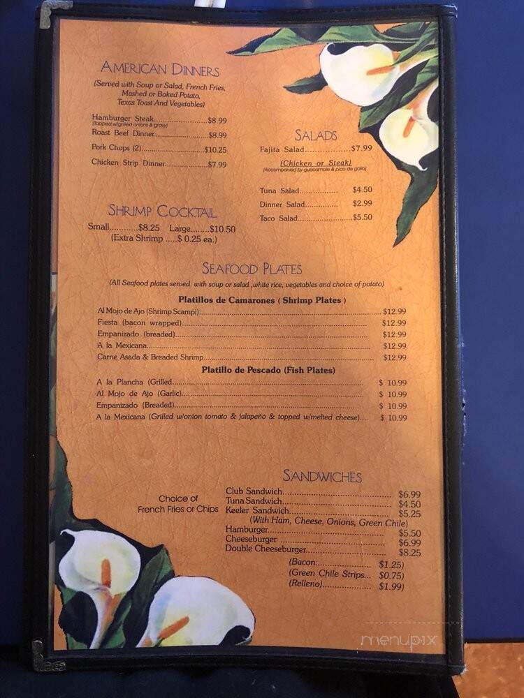 Irma's Restaurant - Deming, NM menu_pic