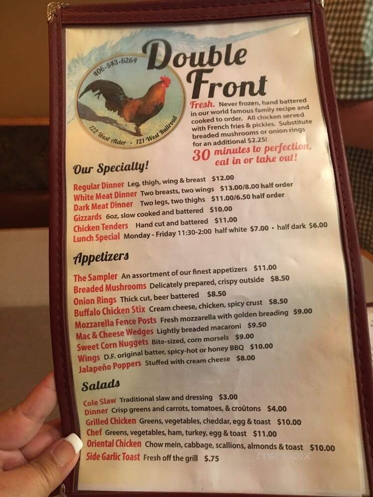 Double Front Cafe - Missoula, MT menu_pic