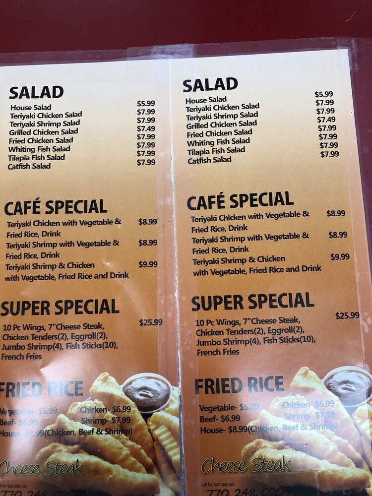 Cheese Steak Cafe - Norcross, GA menu_pic
