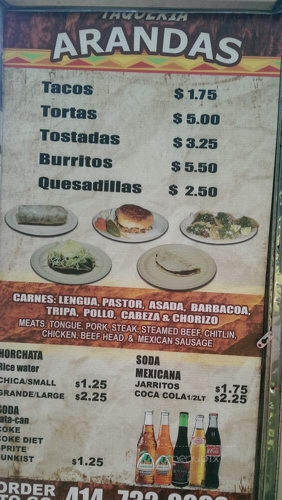 Taqueria Aranda - Bainbridge, GA menu_pic