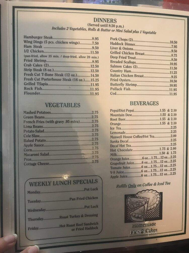 Masser's Motel - Frederick, MD menu_pic