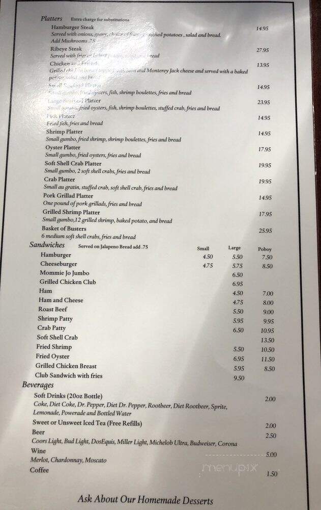 Mommie Jo's - Cut Off, LA menu_pic