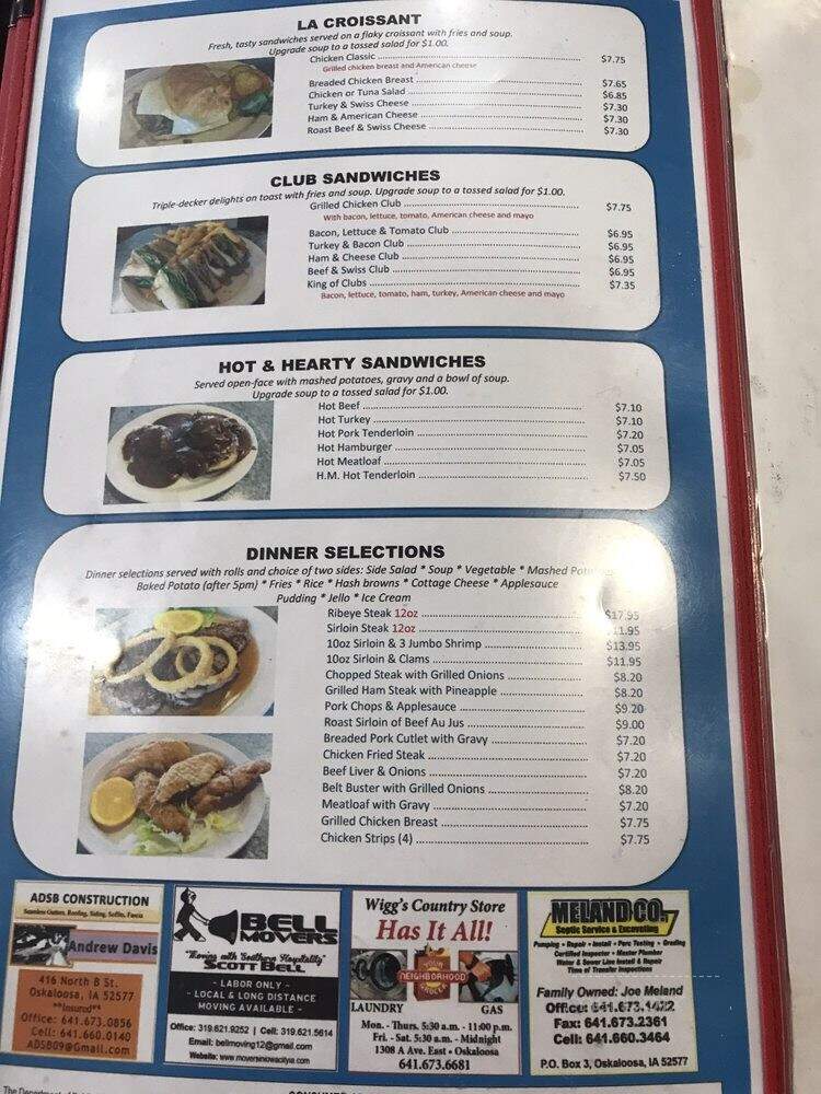 Oskaloosa Family Restaurant - Oskaloosa, IA menu_pic