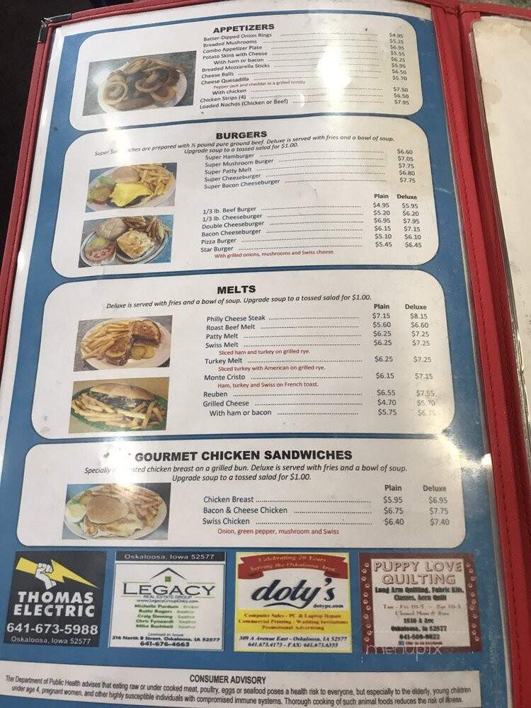 Oskaloosa Family Restaurant - Oskaloosa, IA menu_pic